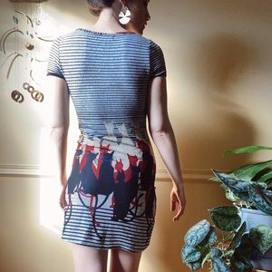 Kitty Cats Cutie Striped Cozy Dress